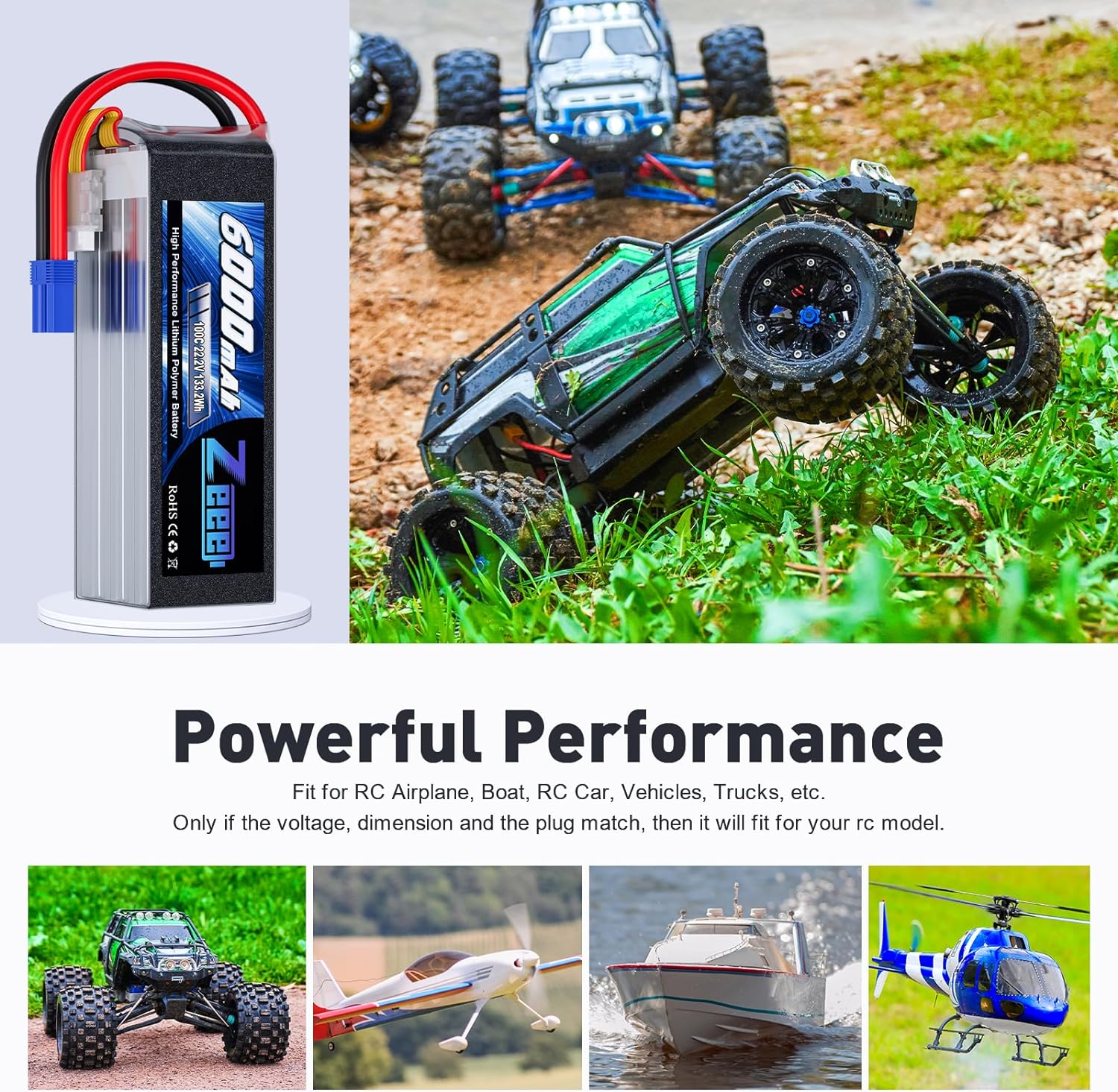 1/2pcs Zeee 6S 6000mAh FPV Dro – обзор и цена Rc Helicopter Case