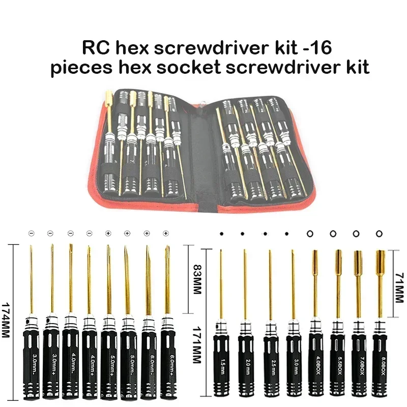 RC Hex Driver Set - 16pcs Hex  – обзор и цена Rc Helicopter Tool Kit