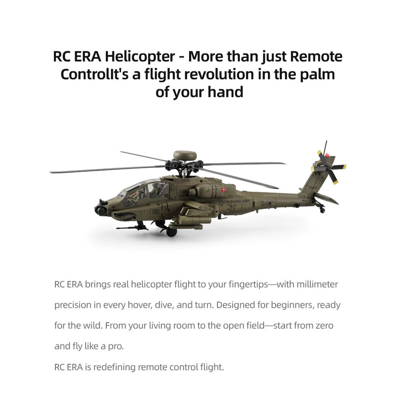 In Stocks New RcEra C170 Ah64D – обзор и цена Rc Helicopter Single Rotor