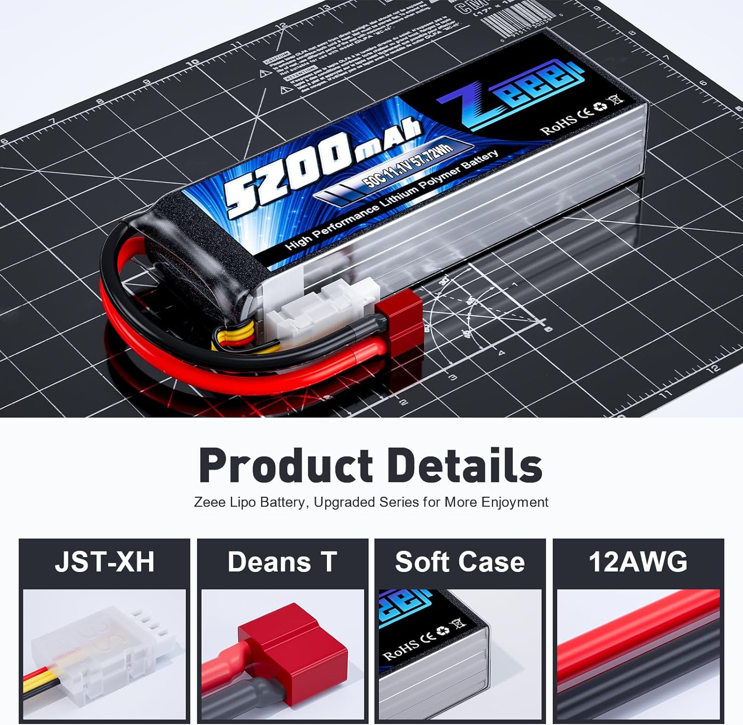 1/2units Zeee 11.1V 50C 5200mA – обзор и цена Rc Helicopter Case
